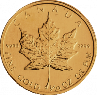 Gold Maple Leaf 1/10 Unze