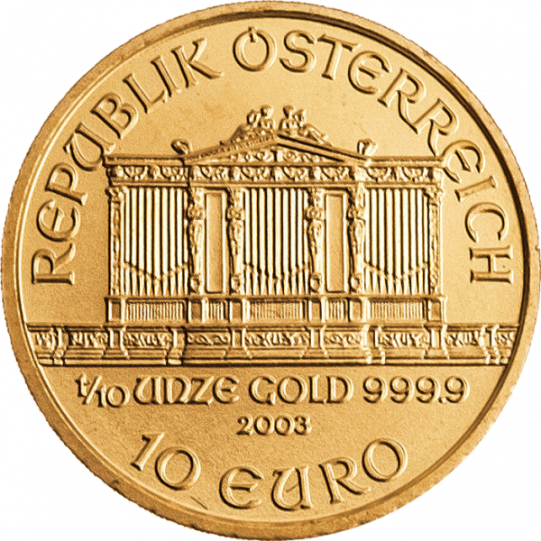 Wiener Philharmoniker 1/10 Unze Gold